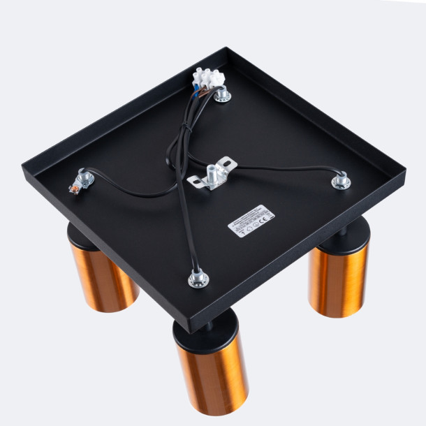 Plafonnier Noraeon 4 noir/cooper