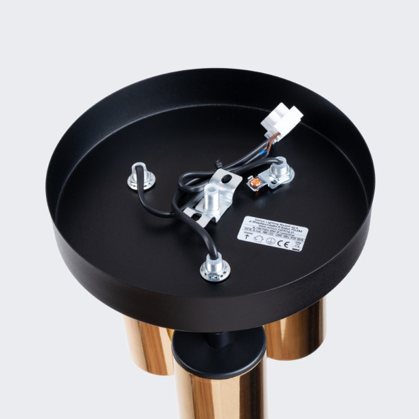 Plafonnier Noraeon 3P noir/doré