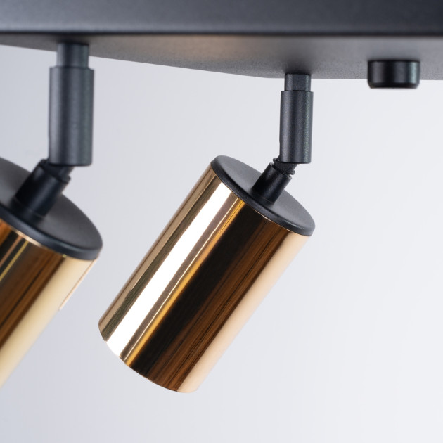Plafonnier Noraeon 4 noir/doré