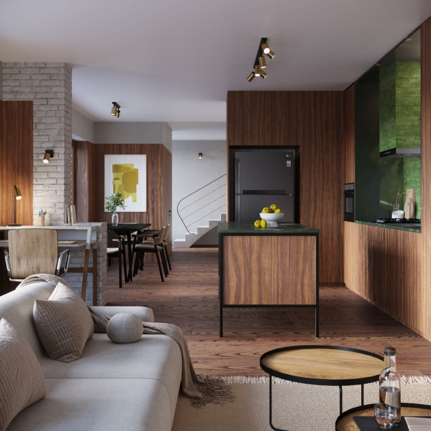 Plafonnier Noraeon 4 noir/doré