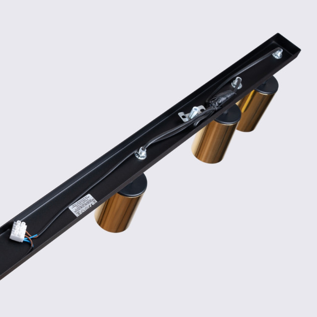 Plafonnier Noraeon 6L noir/doré