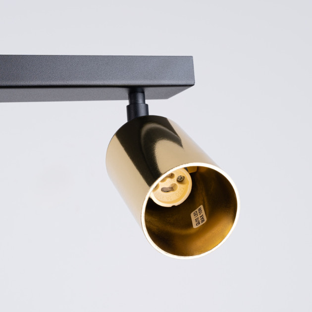 Plafonnier Noraeon 6L noir/doré