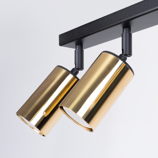 Plafonnier Noraeon 6L noir/doré