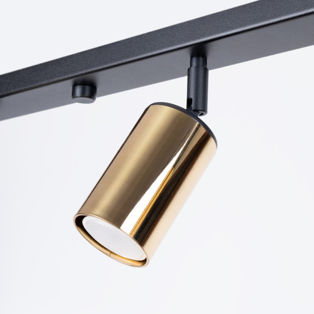 Plafonnier Noraeon 6L noir/doré