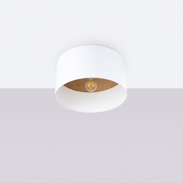 Plafonnier Solaear blanc/marron clair