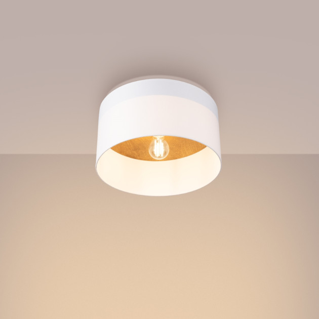 Plafonnier Solaear blanc/marron clair