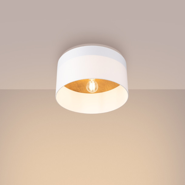 Plafonnier Solaear blanc/marron clair