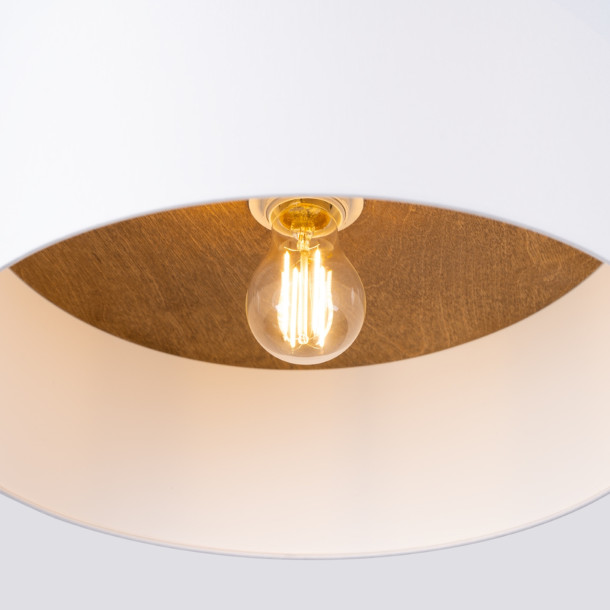 Plafonnier Solaear blanc/marron clair