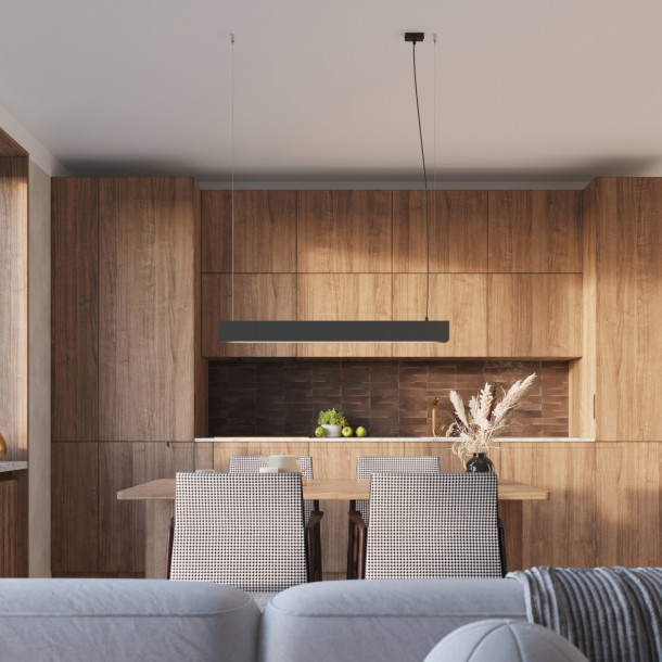 Lampe suspendue Lineaiana noir