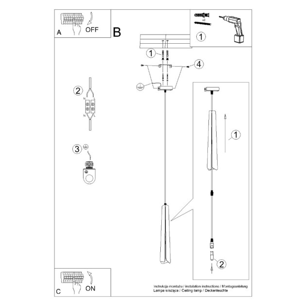 Lampe suspendue Lineaaeen 1 blanc