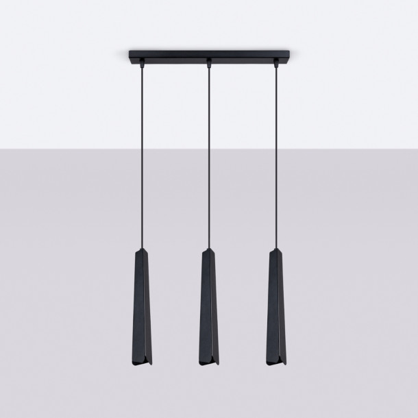 Lampe suspendue Lineaaeen 3L noir