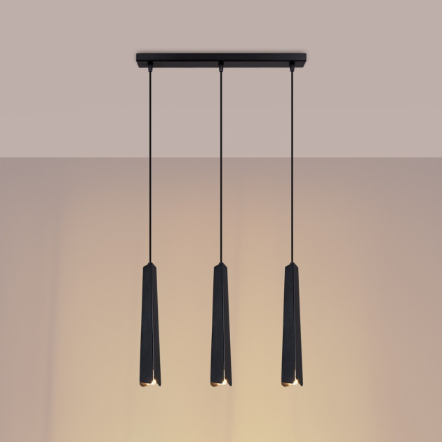 Lampe suspendue Lineaaeen 3L noir