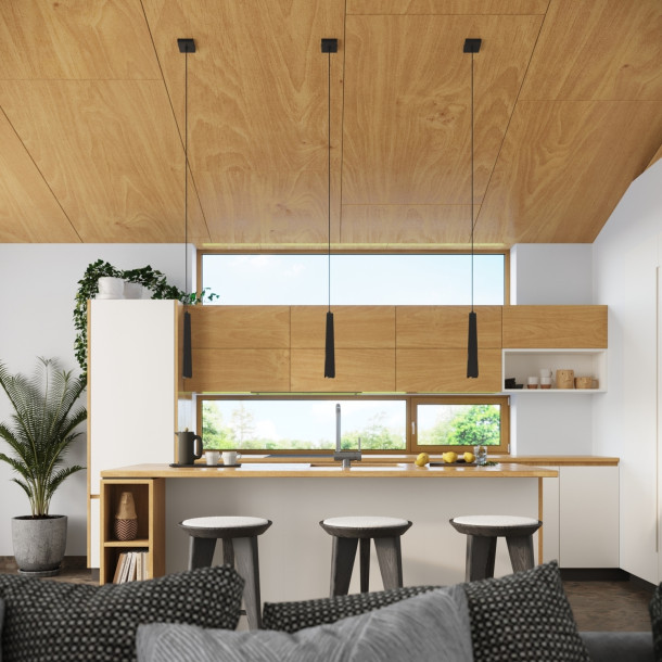 Lampe suspendue Lineaaeen 3L noir
