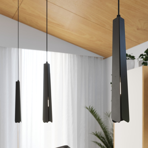 Lampe suspendue Lineaaeen 3L noir