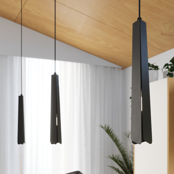 Lampe suspendue Lineaaeen 3L noir