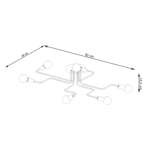 Lustre Lumyis 6 noir