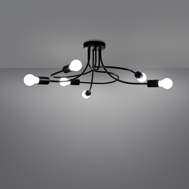 Lustre Velaeor 6 noir