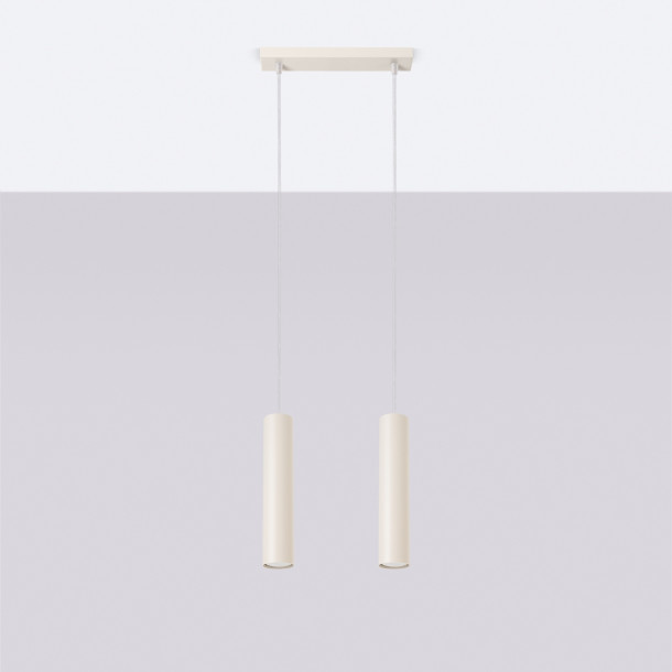 Lampe suspendue Noraaena 2 beige