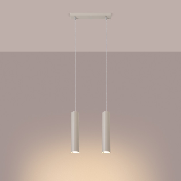 Lampe suspendue Noraaena 2 beige