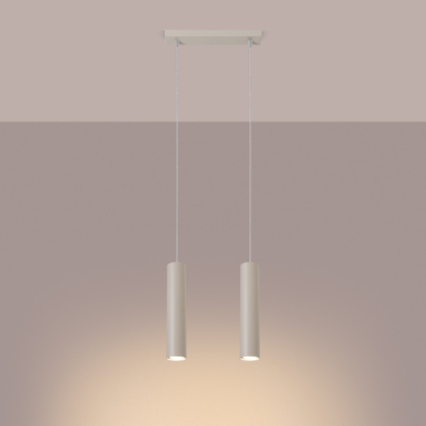 Lampe suspendue Noraaena 2 beige