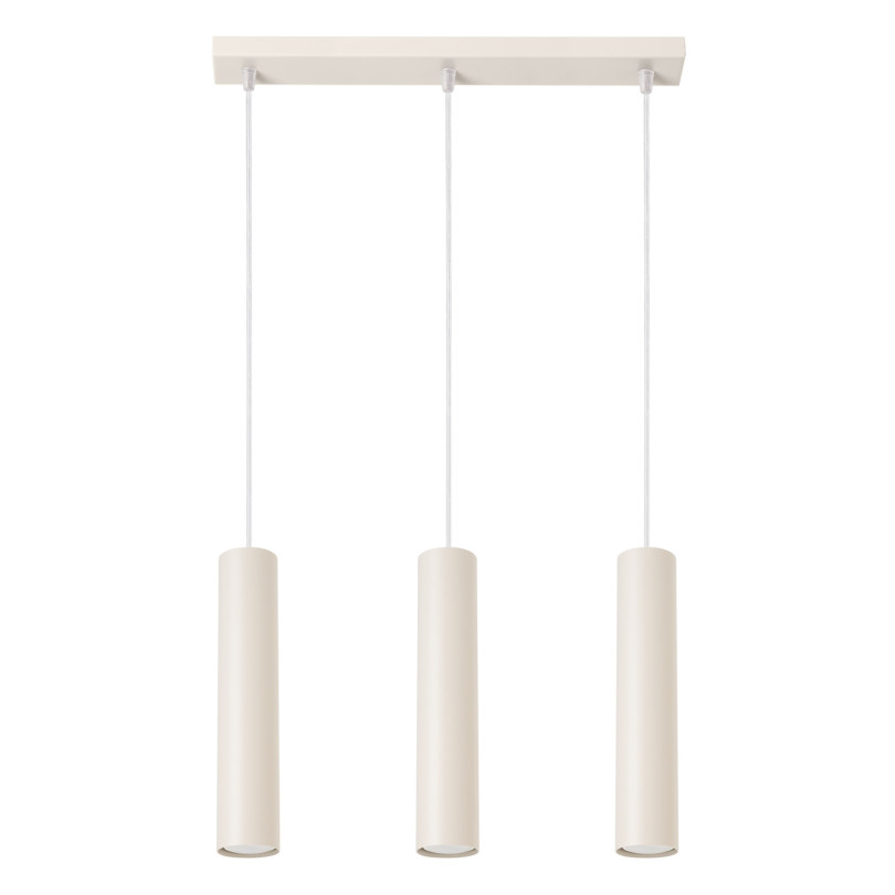 Lampe suspendue Noraaena 3L beige