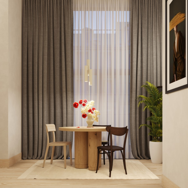 Lampe suspendue Noraaena 3L beige