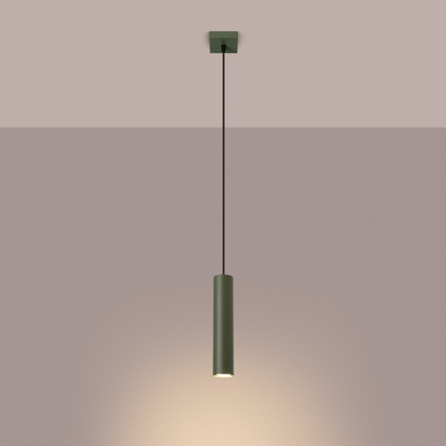 Lampe pendante Noraaena 1 vert olive