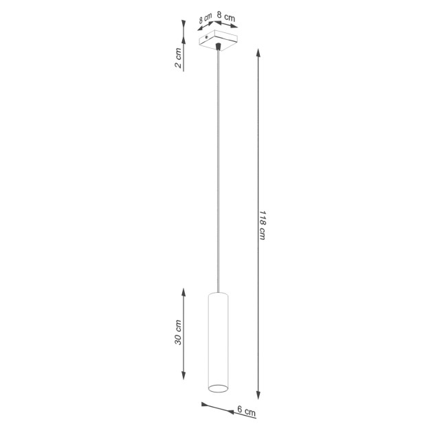Lampe pendante Noraaena 1 vert olive