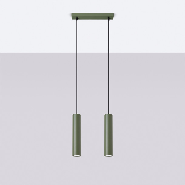 Lampe pendante Noraaena 2 vert olive