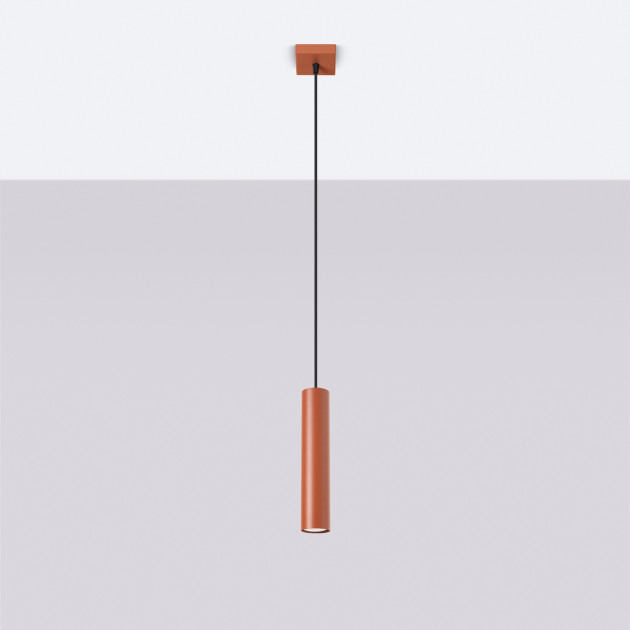Lampe suspendue Noraaena 1 rouge ocre