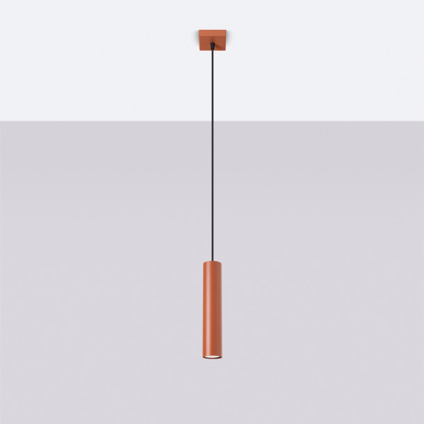 Lampe suspendue Noraaena 1 rouge ocre