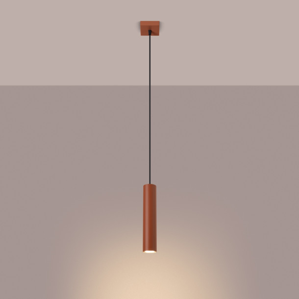 Lampe suspendue Noraaena 1 rouge ocre