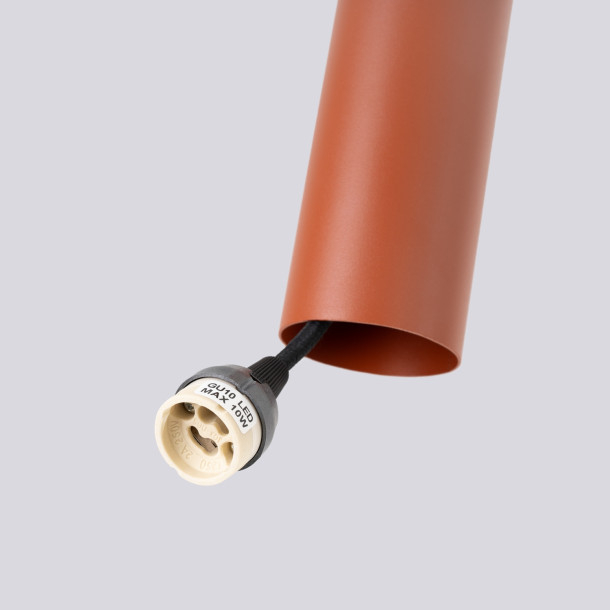 Lampe suspendue Noraaena 1 rouge ocre