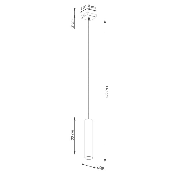 Lampe suspendue Noraaena 1 rouge ocre