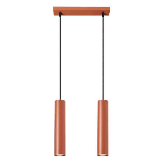 Lampe suspendue Noraaena 2 rouge ocre