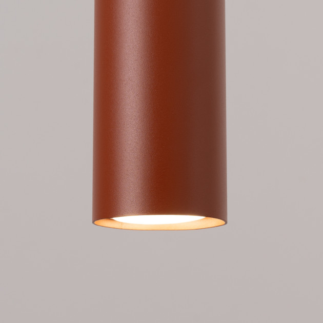 Lampe suspendue Noraaena 3L rouge ocre