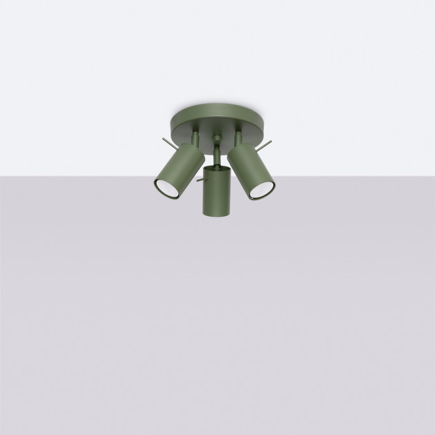 Plafonnier Veraaeen 3P vert olive
