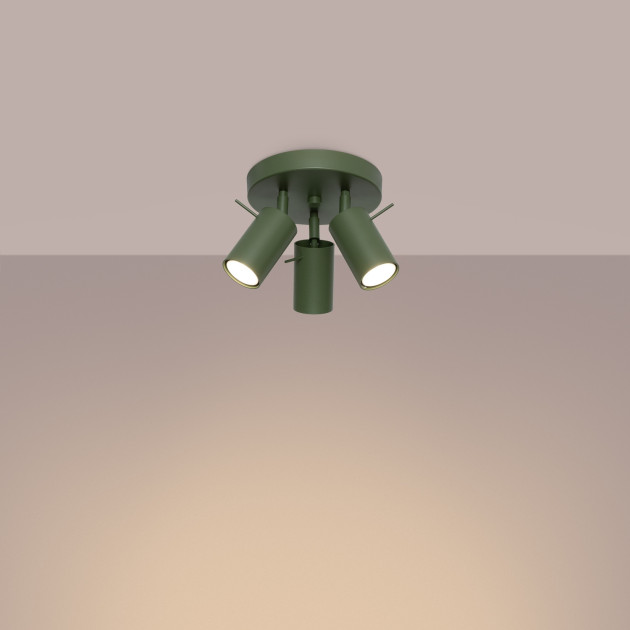 Plafonnier Veraaeen 3P vert olive
