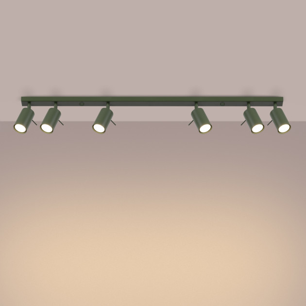 Plafonnier Veraaeen 6L vert olive