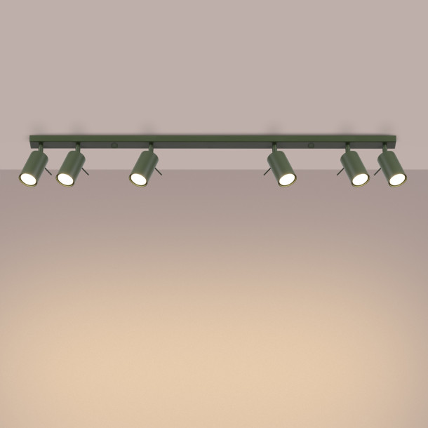 Plafonnier Veraaeen 6L vert olive