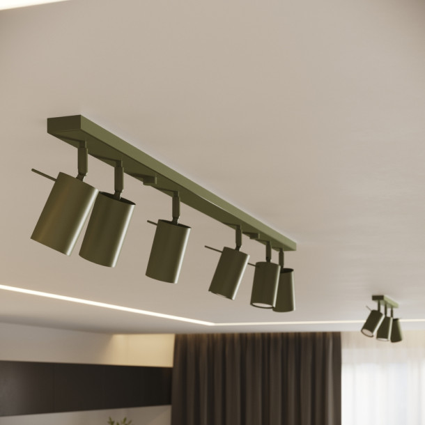 Plafonnier Veraaeen 6L vert olive