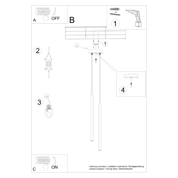 Lampe suspendue Noraaeen 2 beige