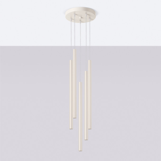 Lampe suspendue Noraaeen 5P beige