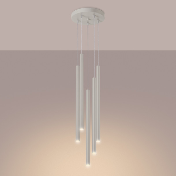 Lampe suspendue Noraaeen 5P beige