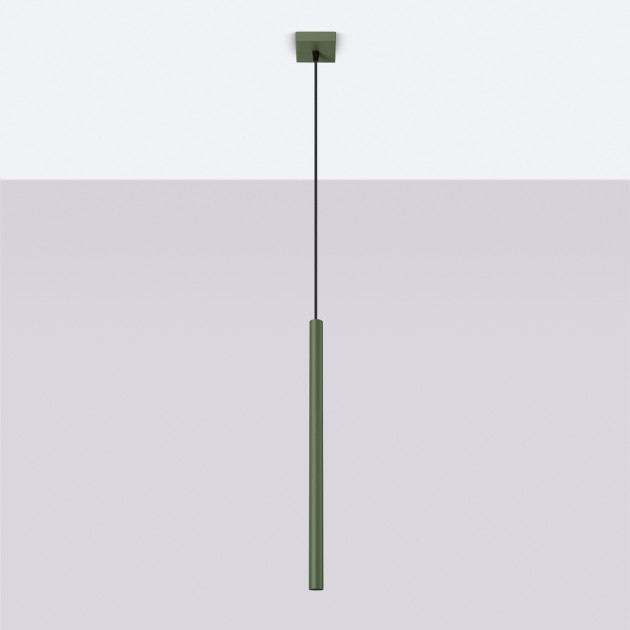 Lampe pendante Noraaeen 1 vert olive