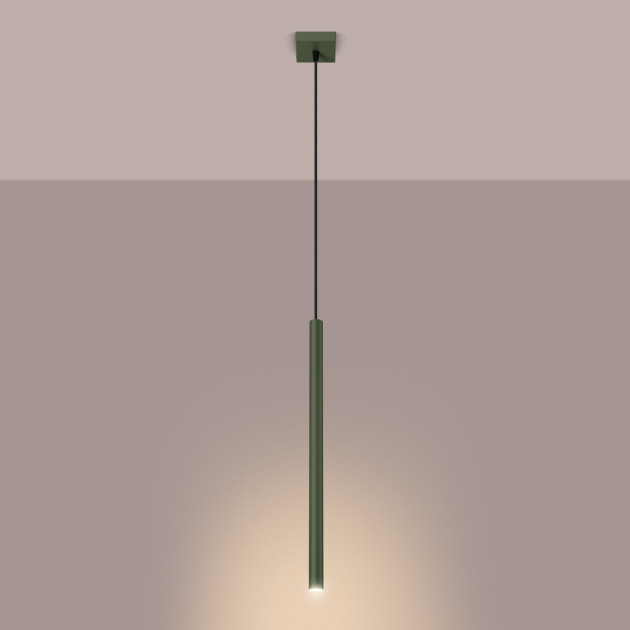 Lampe pendante Noraaeen 1 vert olive