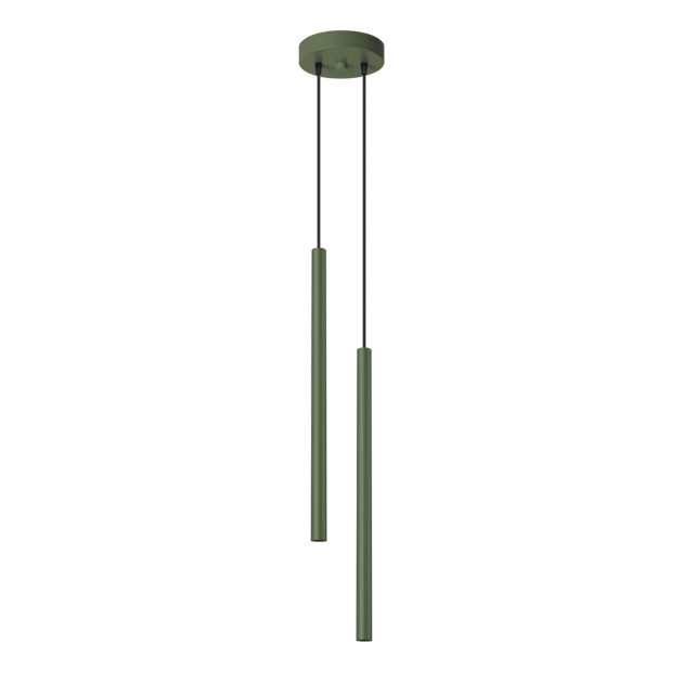 Lampe pendante Noraaeen 2 vert olive