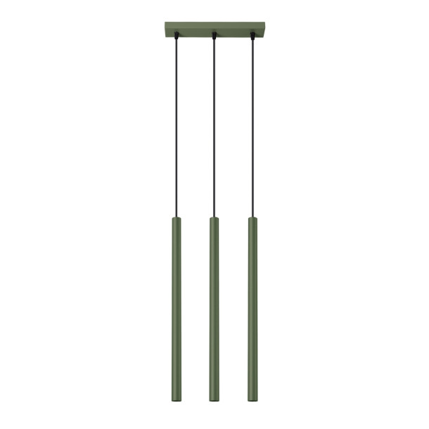 Lampe pendante Noraaeen 3 vert olive