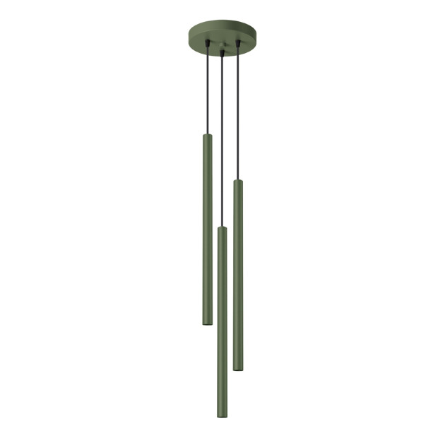 Lampe pendante Noraaeen 3P vert olive