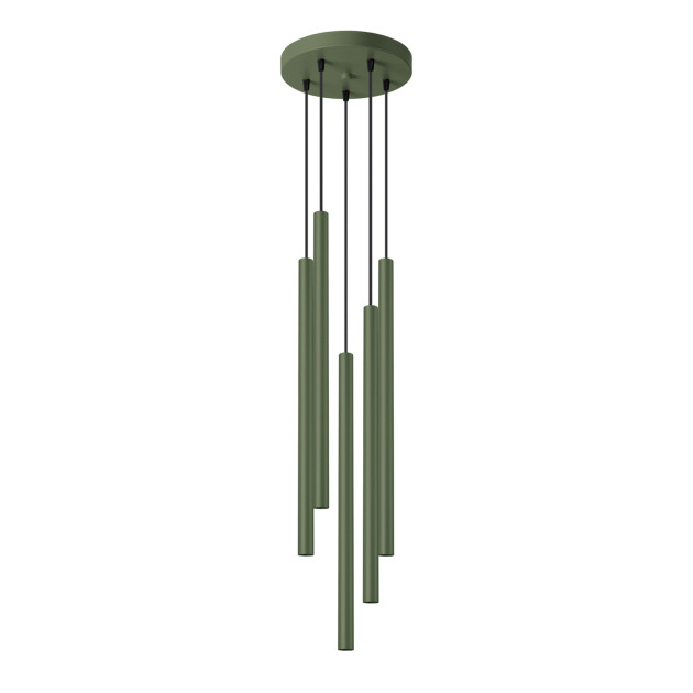 Lampe pendante Noraaeen 5P vert olive